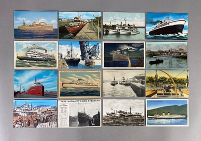Postcards - 30+ US Ships