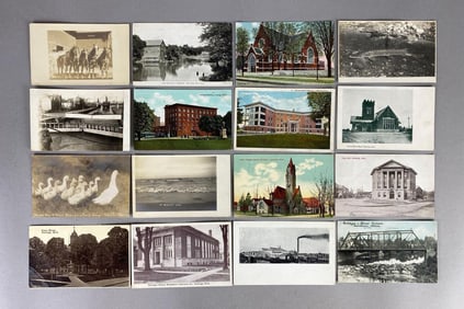 Postcards - 80 Printed Real Photo Michigan Views