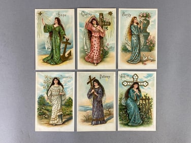 Postcards - Set of 6 Religious Embossed