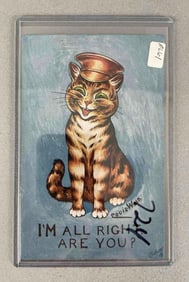 Tuck Louis Wain Signed Very Fit Postcard