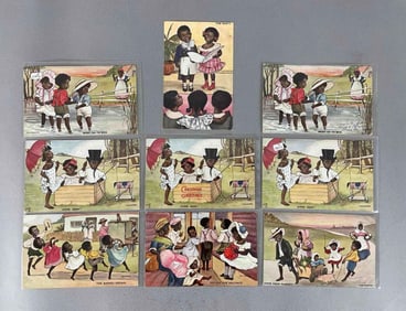 Postcards- 10 Tuck Dark Girls and Black Boys