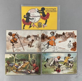 Postcards - 5 Black Americana Advertising