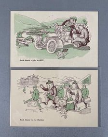 Postcards - 2 Rock Island Railroad Advertising