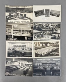 Postcards - 8 Real Photo Bowling Alley