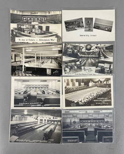 Postcards - 8 Real Photo Bowling Alley: Includes Danville IL, Madison WI, Granite City Il