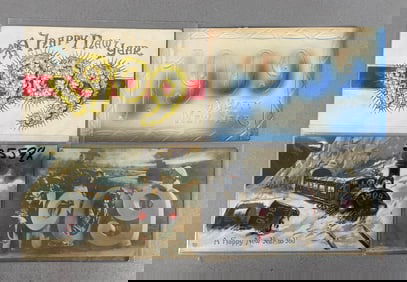 Postcards - 48 1909 New Year