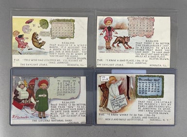 Postcards - 18 R.F. Outcault Calendar