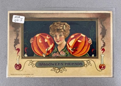 Winsch Halloween Friends Postcard
