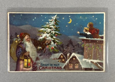HTL Small Santa Claus Christmas Postcard