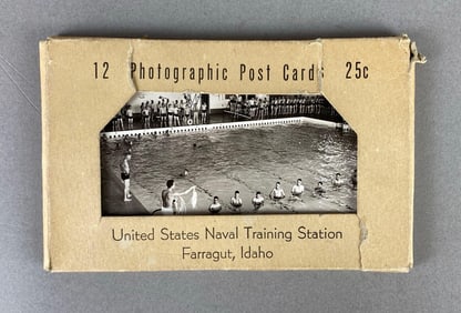 Postcards - 12 Real Photo Farragut Idaho US Naval Training Station with Folder