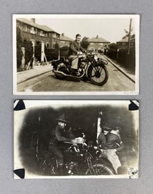 Postcards - 2 Real Photo Motorcycle