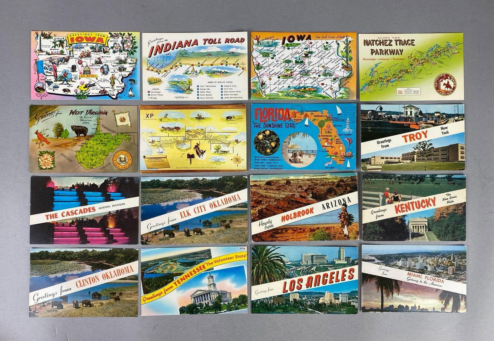 Postcards - 570+ Greetings From and More: Includes maps, toll roads, landscapes, and more, Includes Indiana, Colorado, Texas, and more.