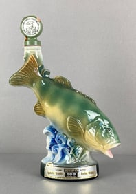 Beam 100 National Fresh Water Fishing HOF Whiskey Bass Decanter