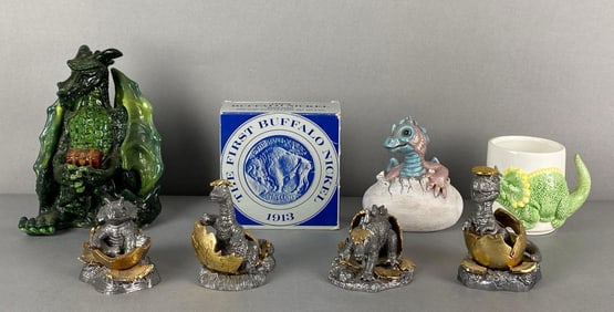 Group of Dinosaur Figurines and More