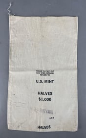 U.S. Mint $1000 Half Dollar Coin Cloth Bag