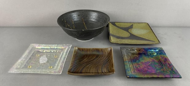 Assorted Glass and Pottery Dishes