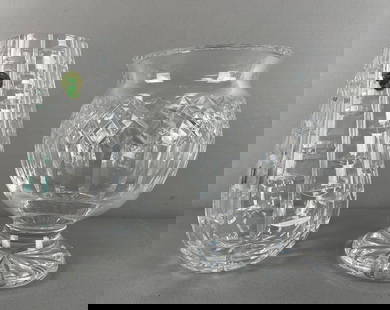 Group of 2 Waterford Crystal Vases: Marked on bottoms, largest measures 6 3/4 x 6 inches