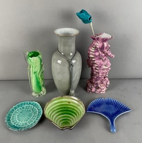 Group of Pottery Vases and Dishes