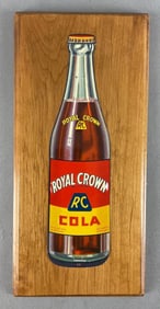 1936 Royal Crown Cola Bottle Tin Advertising Sign