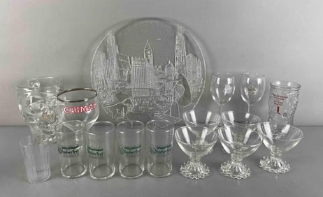 Group of Assorted Drinking Glasses