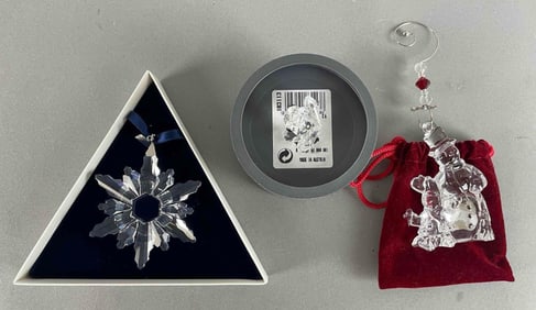 Group of Crystal Christmas Ornaments