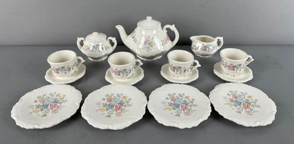 Vintage Childrens Floral Tea Set