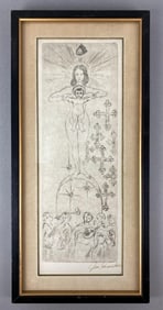 Signed Mother, Child and Choir Sketched Art