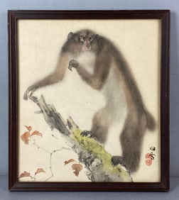 Old Monkey in Autumn Mixed Media Art