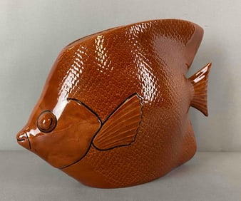 Vintage Ceramic Tropical Fish Vase