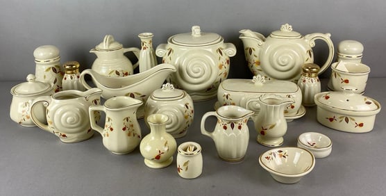 Large Group of Reproduction Hall China Jewel Tea Autumn Leaf Pattern