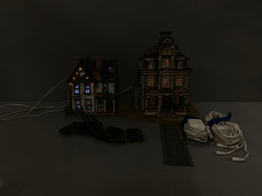 Group of 2 Department 56 Halloween Houses and More