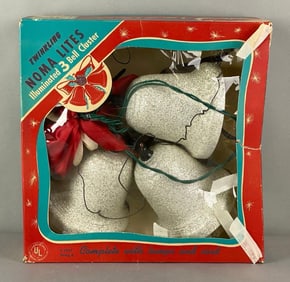 Twinkling Noma Lites 3 Bell Cluster in Original Box