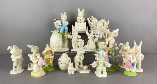 Group of 19 Snowbunnies Figurines