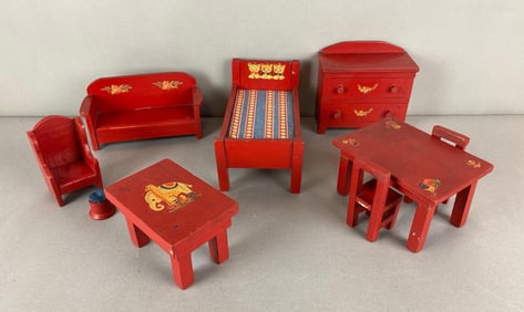 Group of Vintage Doll Furniture