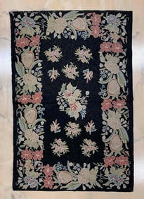India Chain Stitched Floral Rug