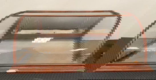 Antique Excelsior Show Case Works Glass Display Case