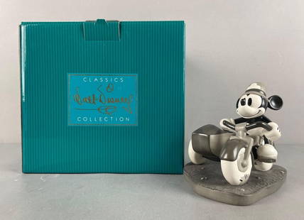 Walt Disney Classics Collection The Dognapper on Patrol Statue: Mickey Mouse statue measures 5 1/2 inches, original boxes measures 9 x 10 x 10 1/2 inches