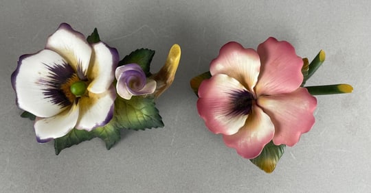 Group of 2 Lefton China Flowers