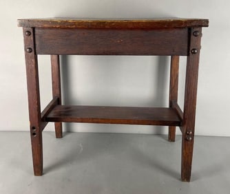 Antique Oak Bench / Side Table