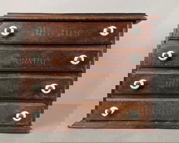 Vintage Martins Sewing Machine Needles Advertising Cabinet