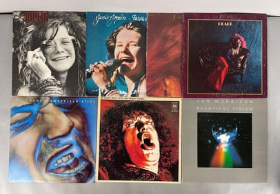 Group of Classic Rock Vinyl Records