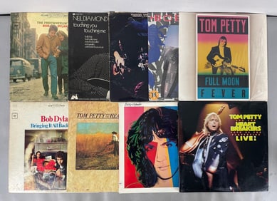 Group of Classic Rock Vinyl Records