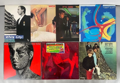 Group of Classic Rock Vinyl Records