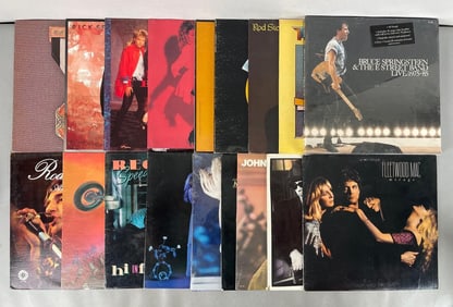 Group of Classic Rock Vinyl Records
