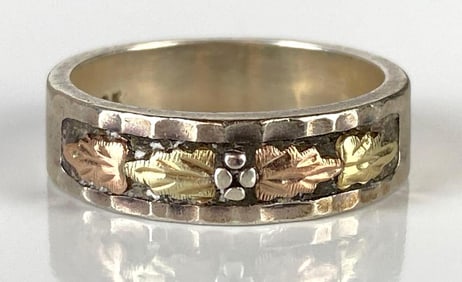 10K and Sterling Silver Black Hills Gold Ring