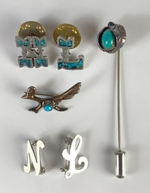 Group of 6 Sterling Silver Pins