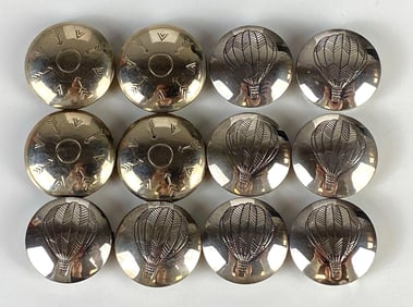 Group of Sterling Silver Button Covers