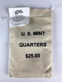 2010 US Mint $25 America the Beautiful Yosemite D State Quarter in Original Canvas Bag