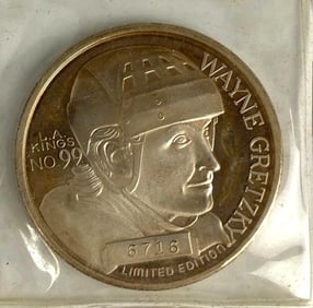 Wayne Gretzky 1 oz .999 Fine Silver Commemorative Round