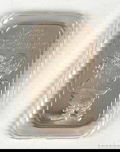 1994 Merry Christmas 1 oz .999 Fine Silver Ingot/ Bar: 1994 Merry Christmas 1 oz .999 Fine Silver Ingot/ Bar